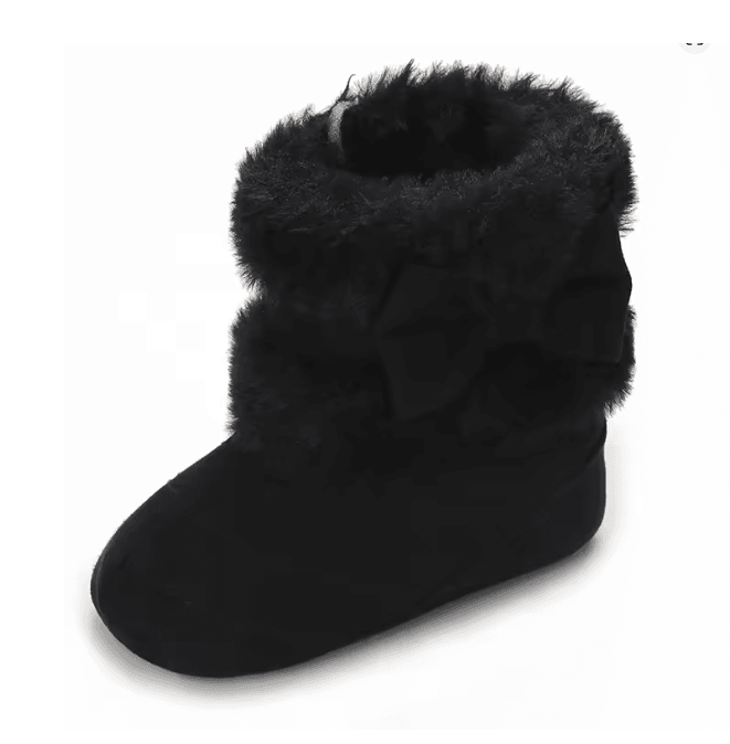 Baby Girl Winter Plush Soft Sole Boots Warm Non Slip Toddler Shoes