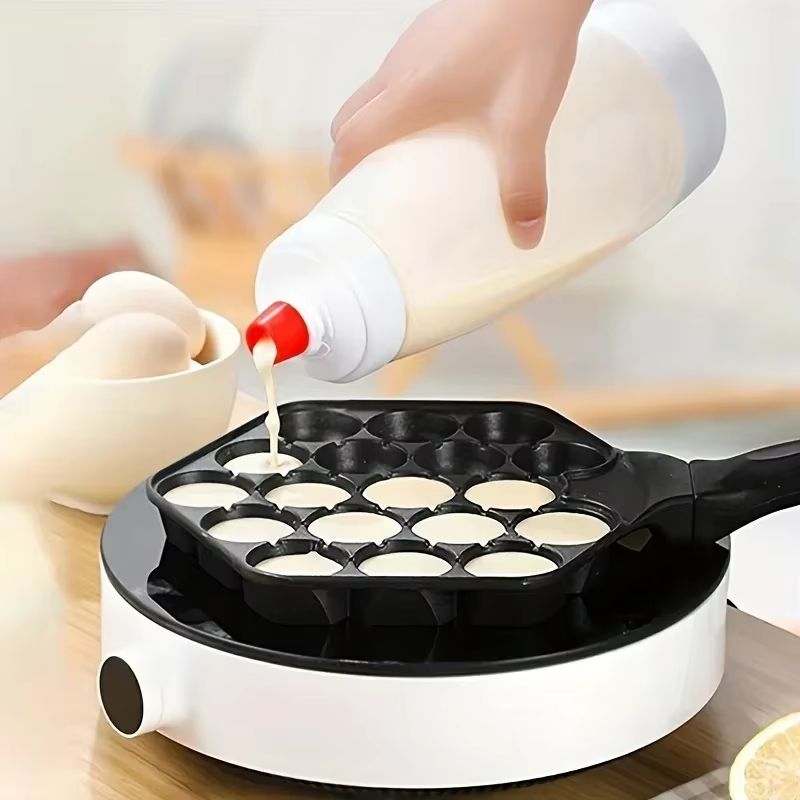 Large Capacity Hand-Crank Batter Shaker Cup – Kitchen Mixer Bottle & Batter Dispenser