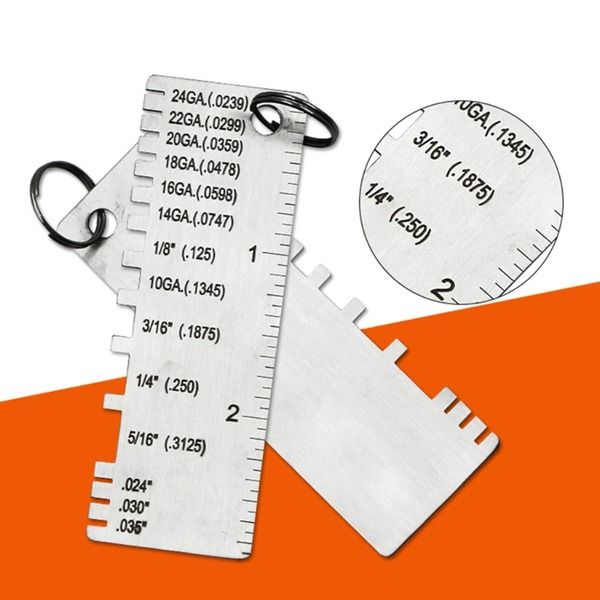 Thickness Gage Sheet Metal Gauge Measuring Tool, Stainless Steel Wire Gauge, Compact and Durable for Welding