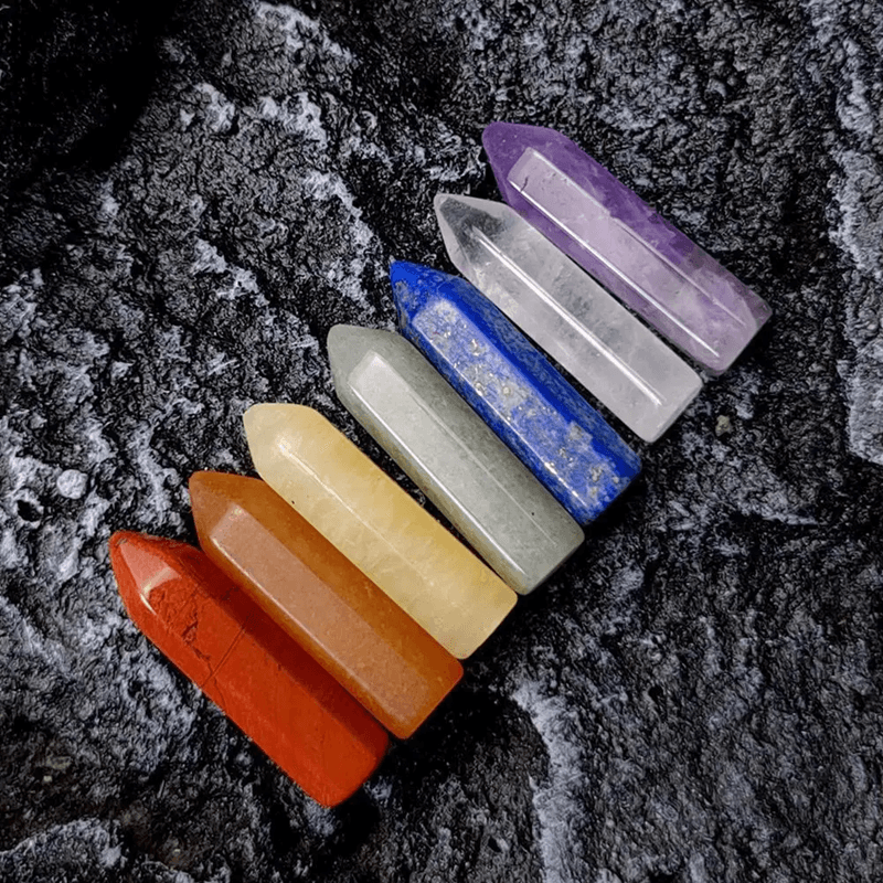 Crystal Harmony Natural Stone Chakra Healing Gemstone Set with Gift Box