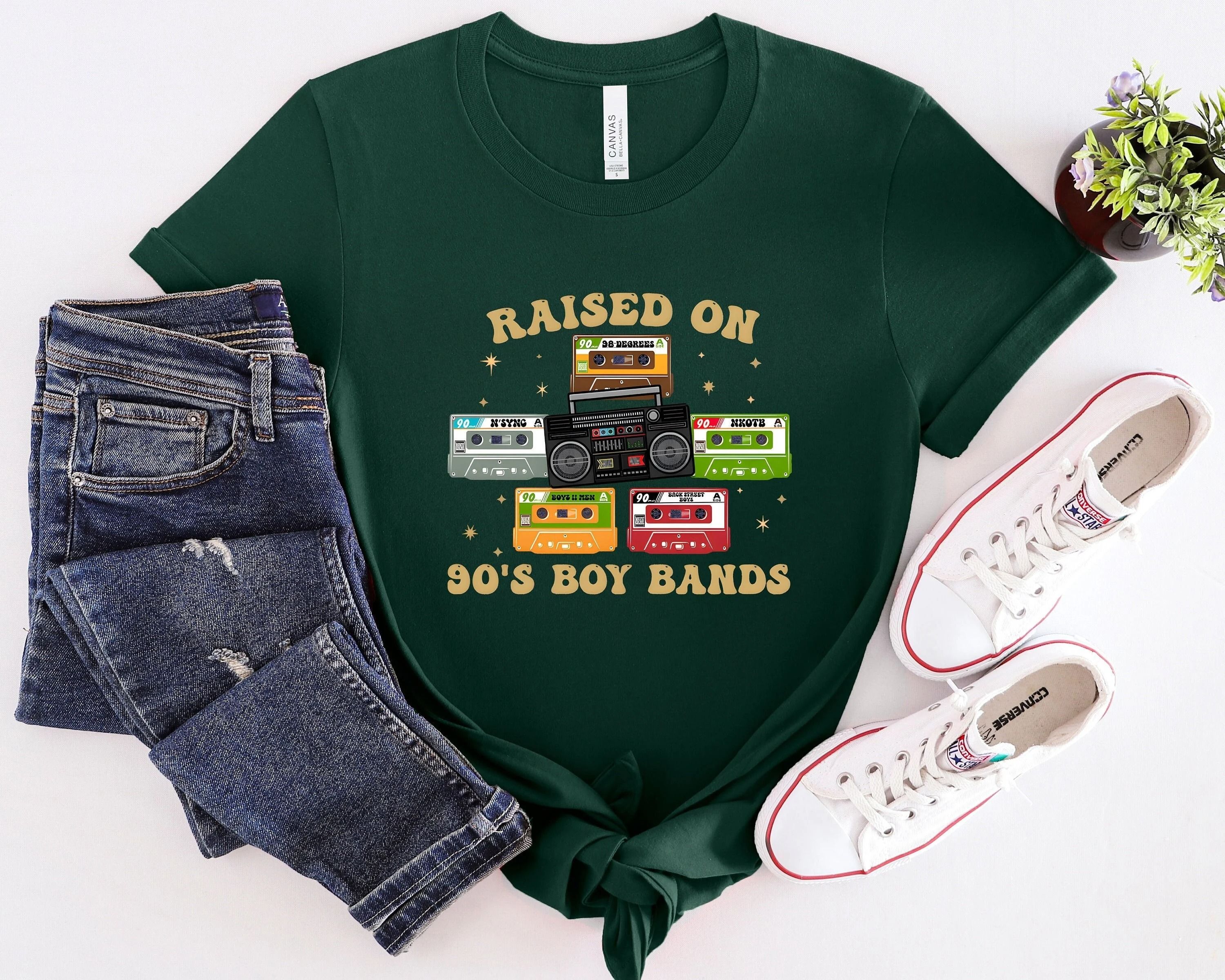Raised On 90's Boy Band Shirt, Retro 90's Music Shirt, Music Lover Shirt, Concert Shirt, Classic Rock Shirt