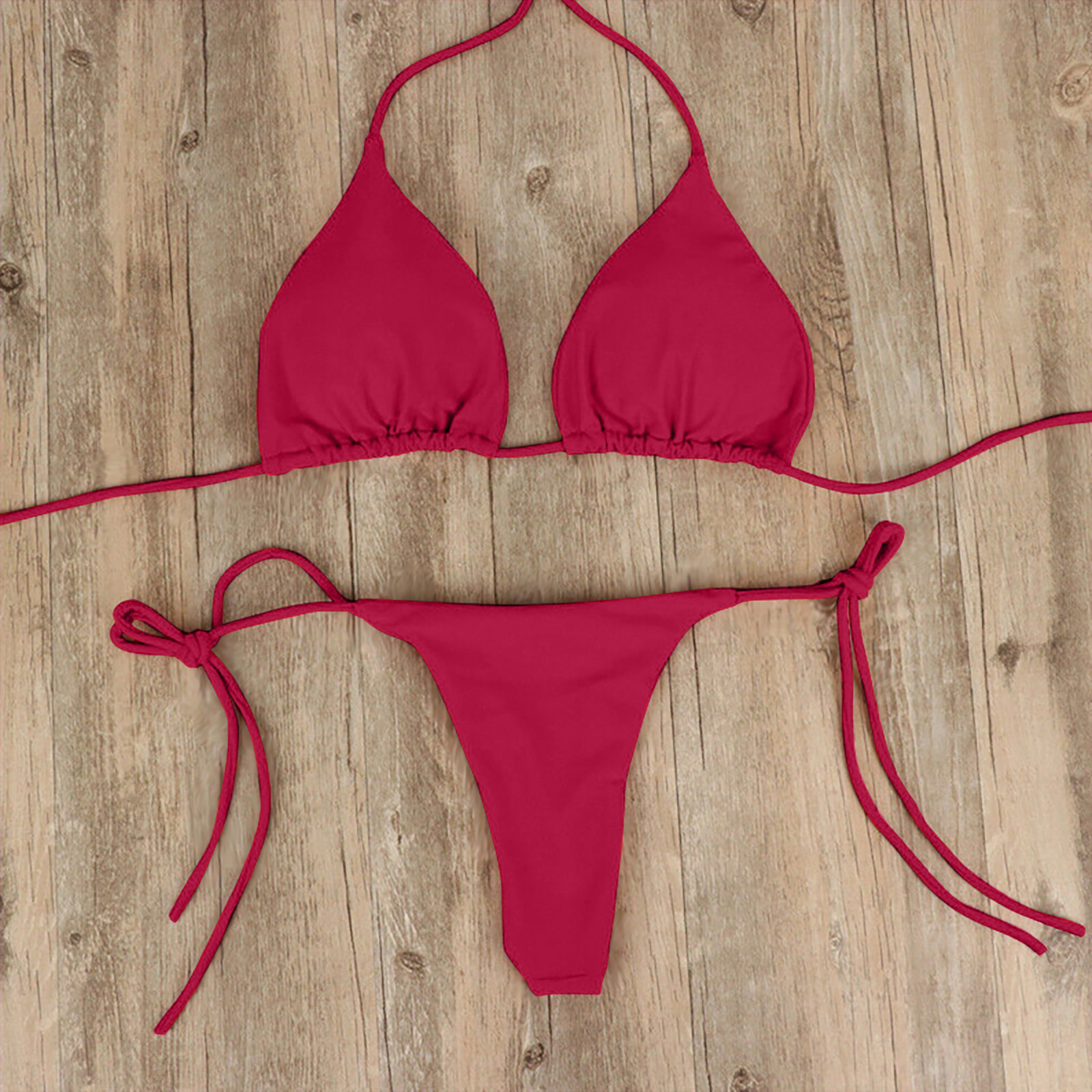 Sexy Summer Swimsuit Women Bikini Set, Push-up Padded Bra, Thong Swimwear, Beachwear Bathing Suit