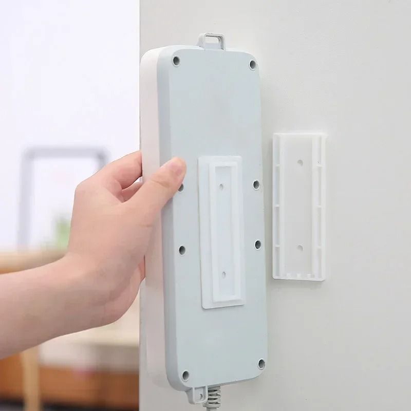 StrongHold Self Adhesive Power Strip Wall Holder and Cable Organizer Set