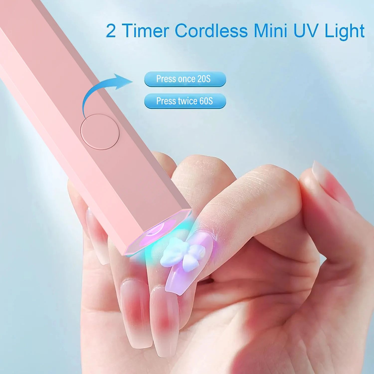 YIKOOLIN Handheld UV LED Nail Lamp Portable Gel Nail Dryer for Fast Nail Art Curing