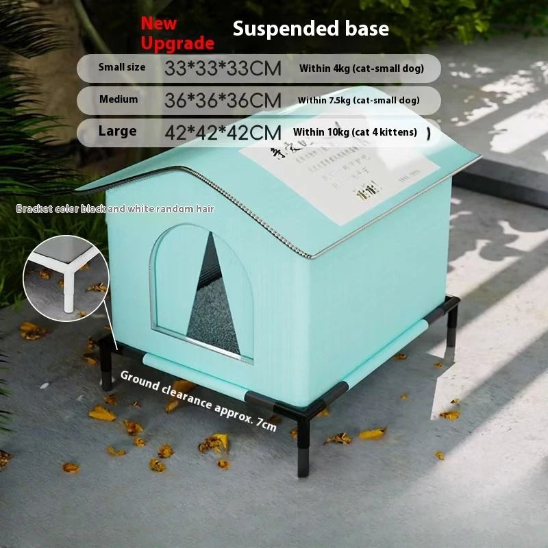 Outdoor Waterproof Cat House for Winter Shelter and Comfort