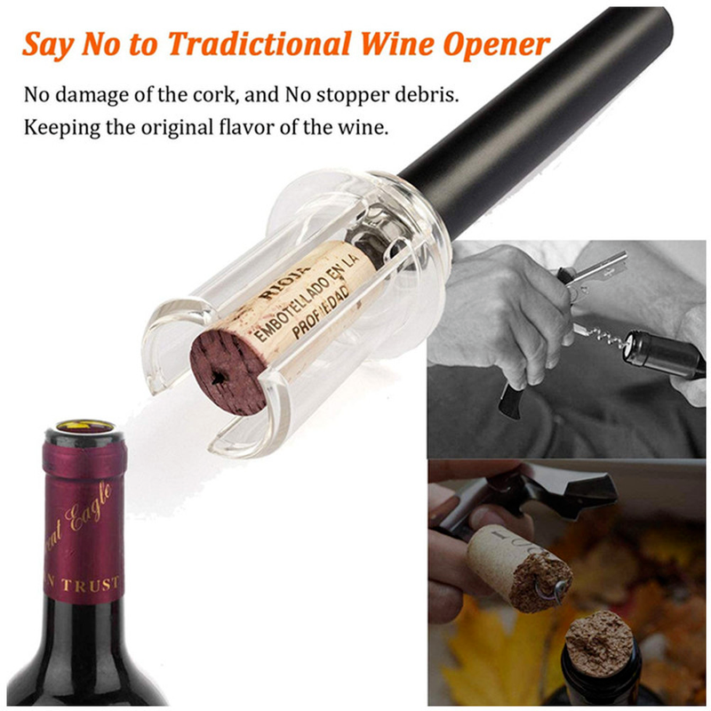 Professional Air Pressure Wine Opener Easy Manual Wine Bottle Opener Corkscrew Tool