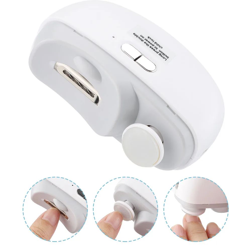 Electric Nail Clipper with Light, USB Rechargeable Automatic Nail Trimmer for Adults, Kids & Seniors