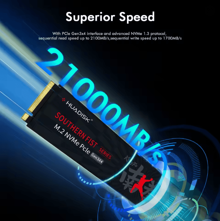 Huadisk NVMe M2 PCIe Gen3 SSD High Speed Internal Solid State Drive for Laptops and Desktops