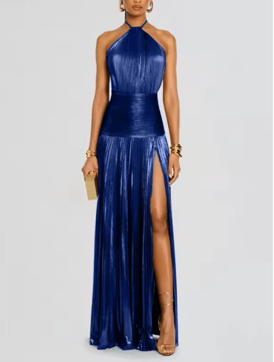Luxurious Corset Party Dress Off Shoulder Slit Celebrity Evening Gown