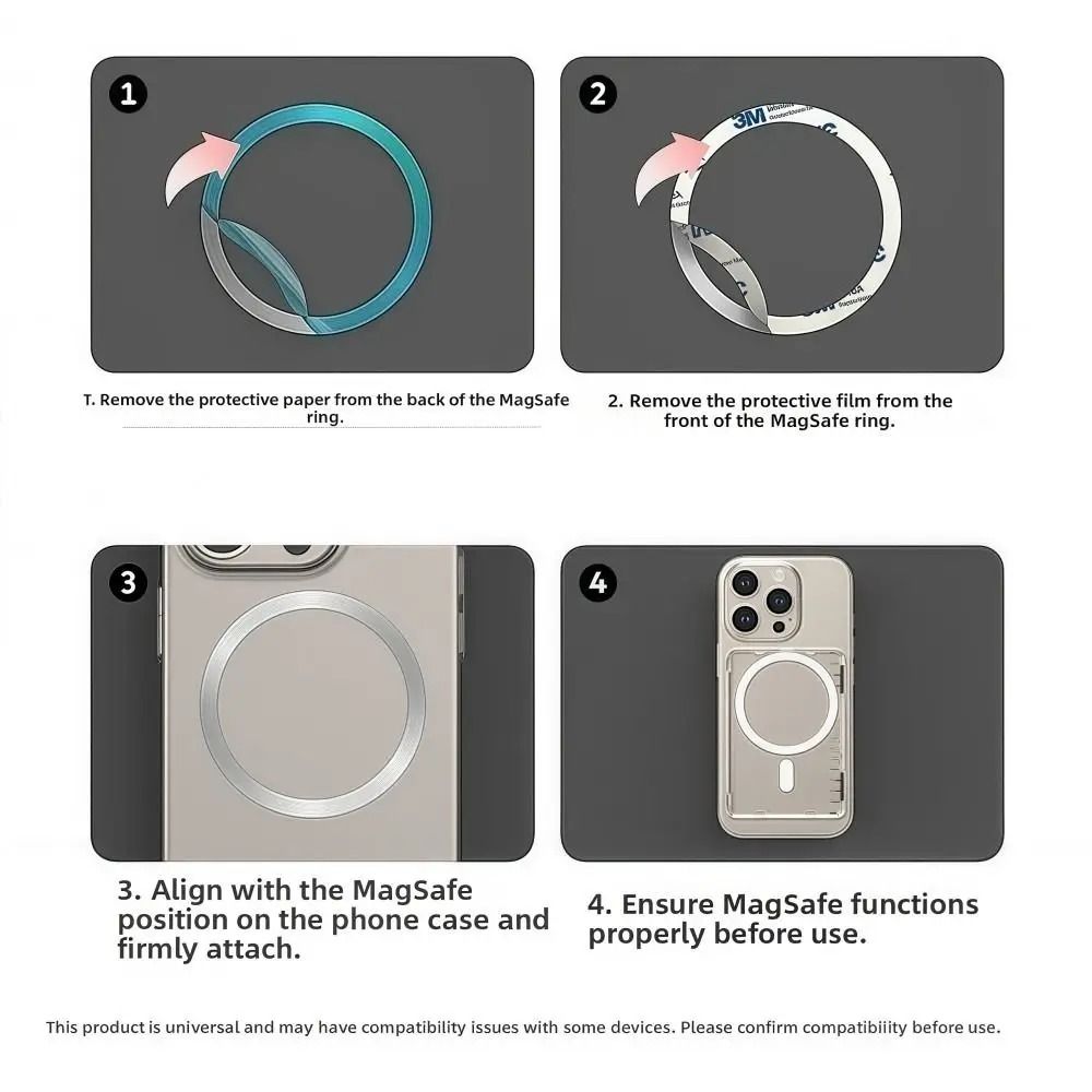 Transparent MagSafe Card Sleeve – Magnetic Stand with 2 Card Slots – High-Yield Mobile Interaction Hub