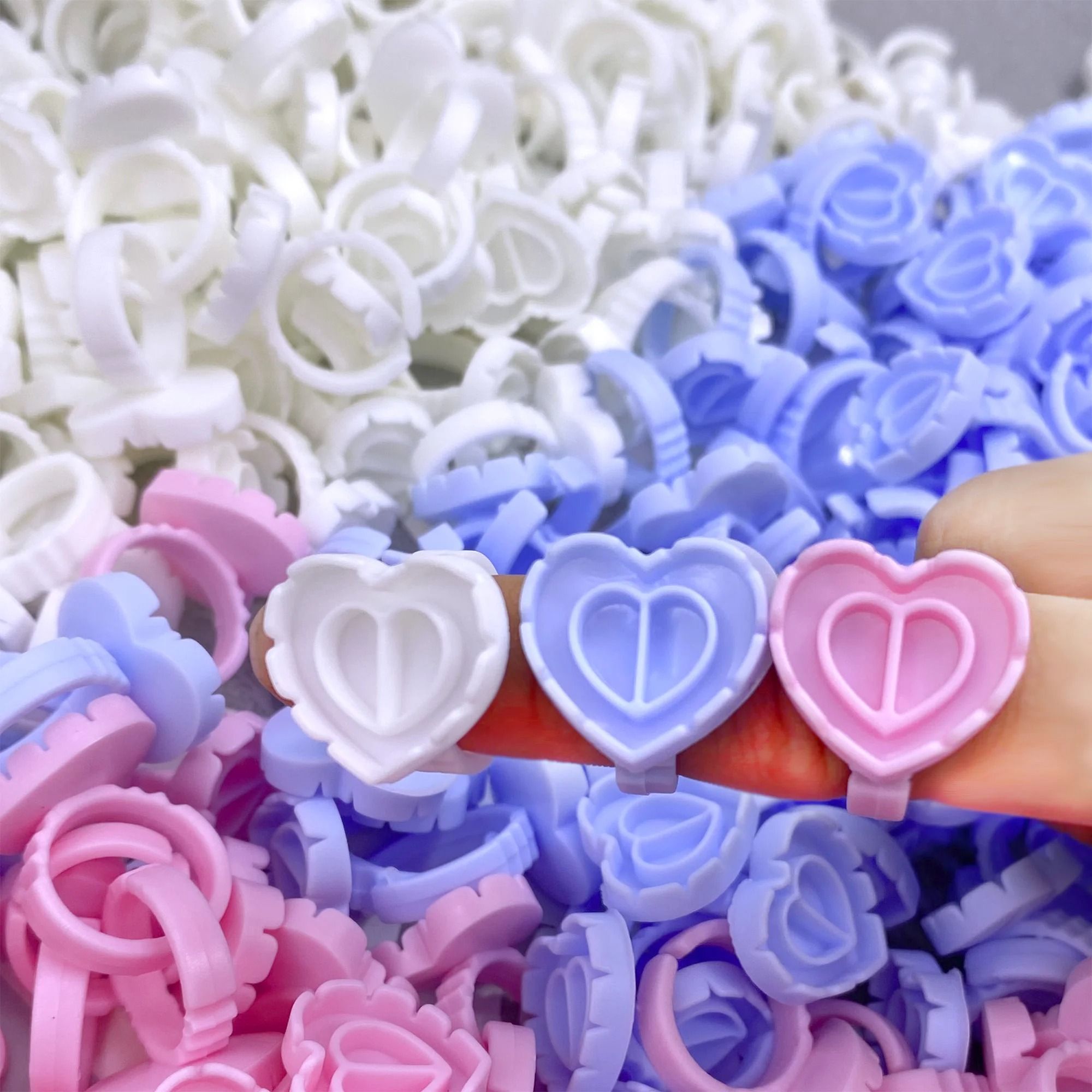 Disposable Eyelash Glue Cup Rings for Lash Extensions 100 Pack