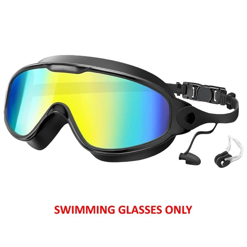 Large Frame Adult Swim Goggles with Anti-Fog Coated Lens and UV Protection