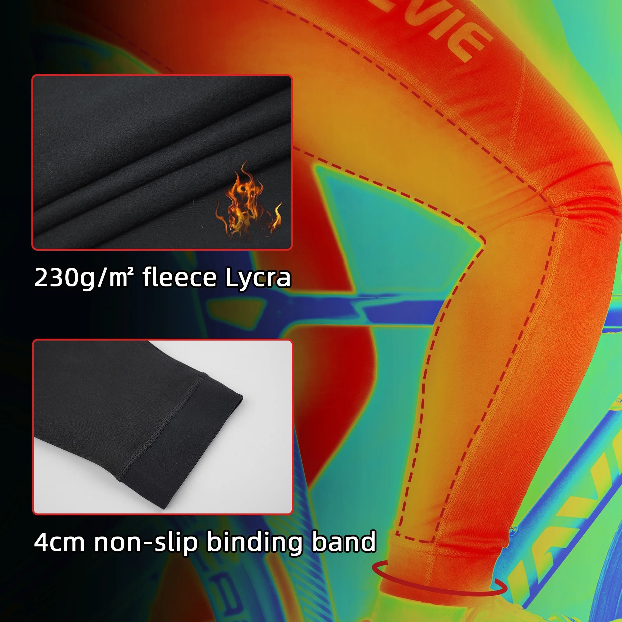 Darevie Winter Cycling Bib Tights Waterproof Thermal Fleece Padded Bike Pants