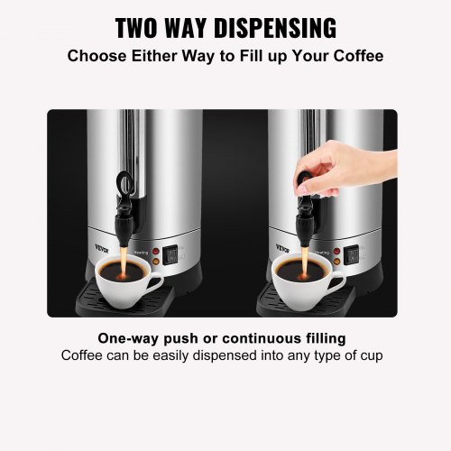 Commercial Coffee Urn Stainless Steel Fast Brewing Coffee Dispenser with Keep Warm