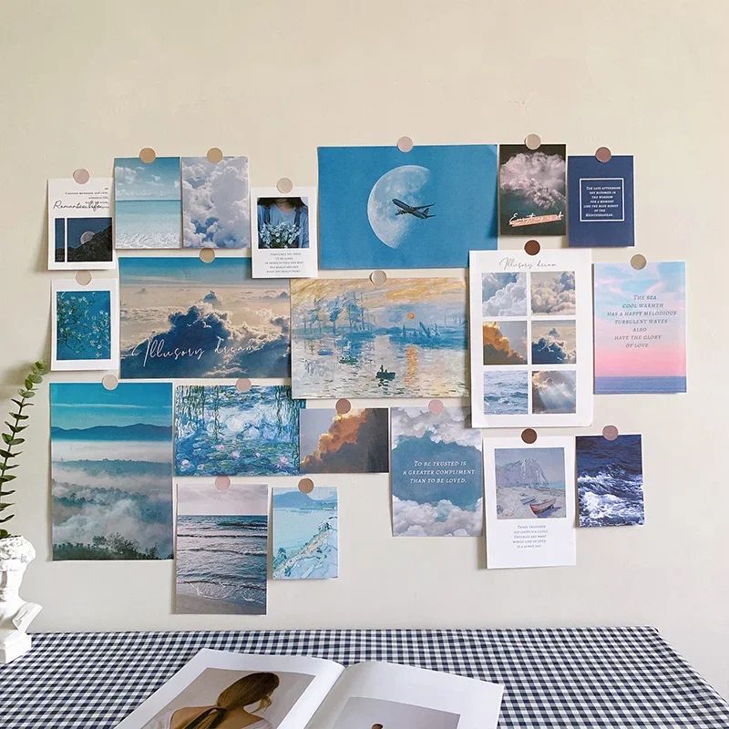 Nordic Aesthetic Photo Card Sticker Set for DIY Wall Collage Decor