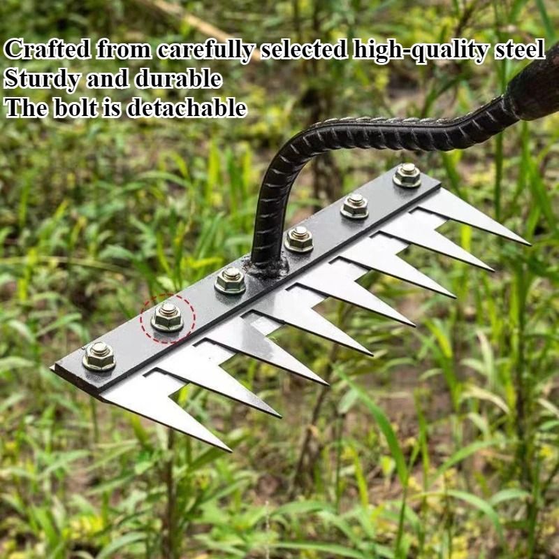 Heavy-Duty Carbon Steel Garden Hand Rake