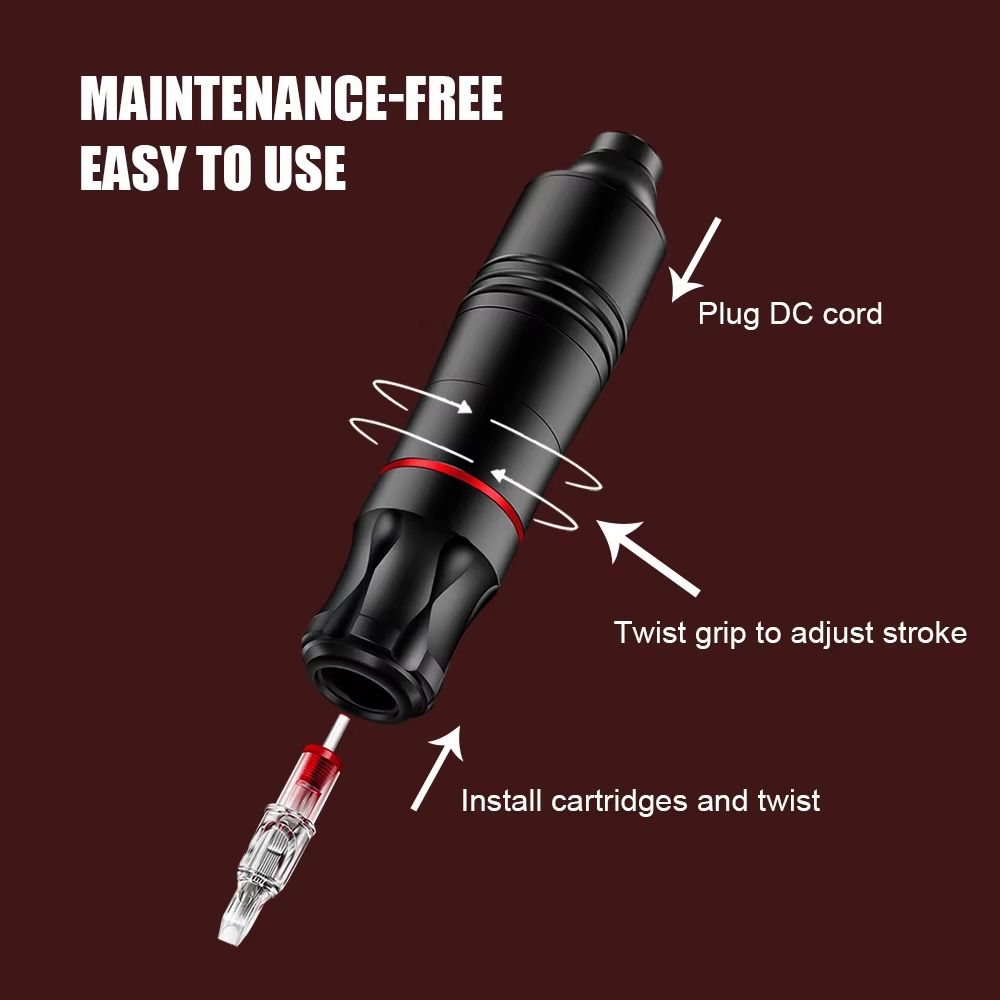 Professional Rotary Tattoo Machine Kit – Complete Tattoo Pen Set with Power Supply & Needles