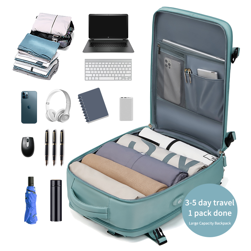 Waterproof Business Laptop Backpack, Women Travel Backpack with Shoe Bag