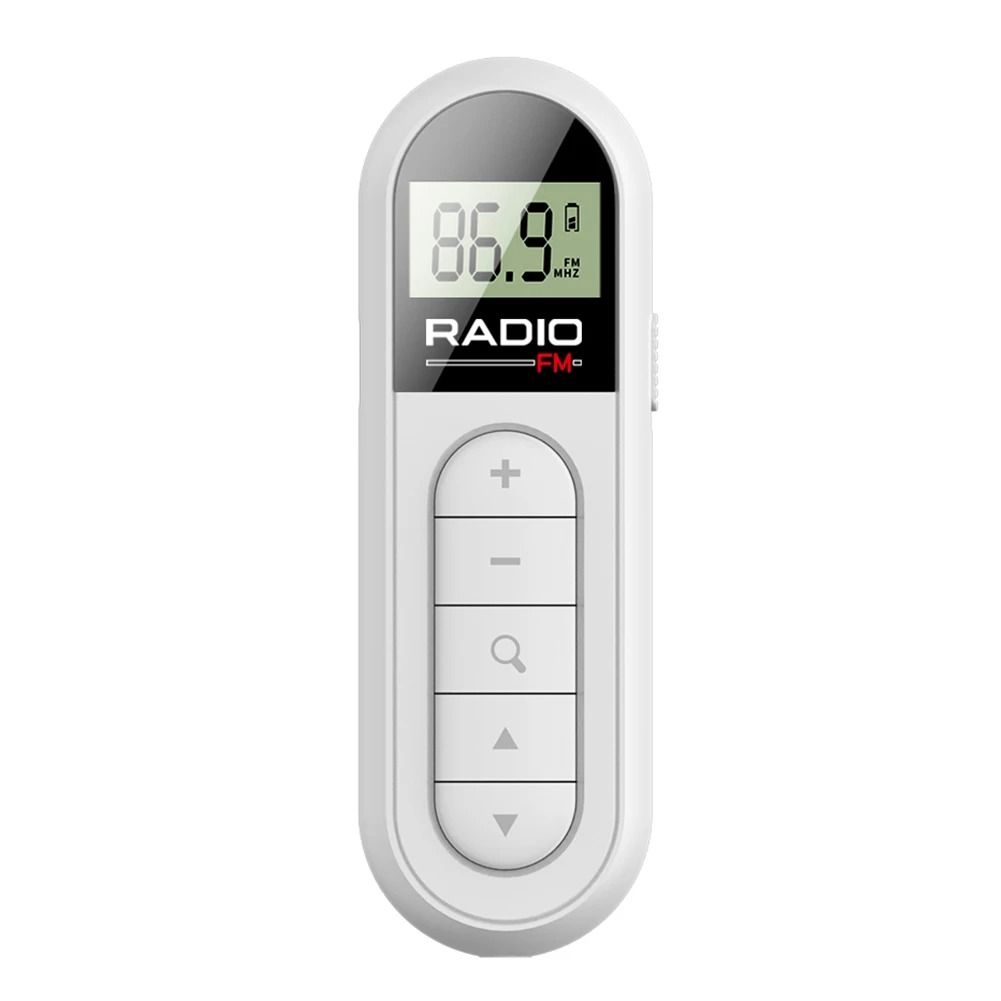 Mini Pocket Clip FM Radio with LCD Display and Backlight