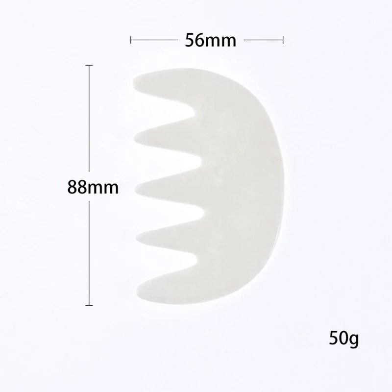 Natural Jade Scalp Comb and Facial Gua Sha Scraping Board