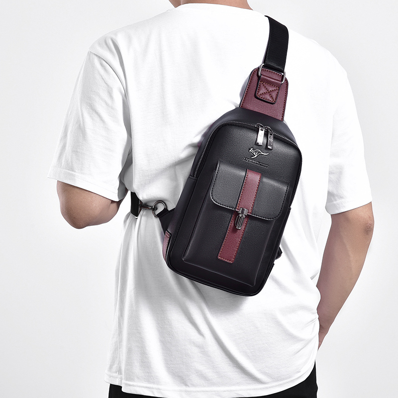 Luxury Leather Crossbody Bag for Men Stylish Travel Sling Messenger Shoulder Bag