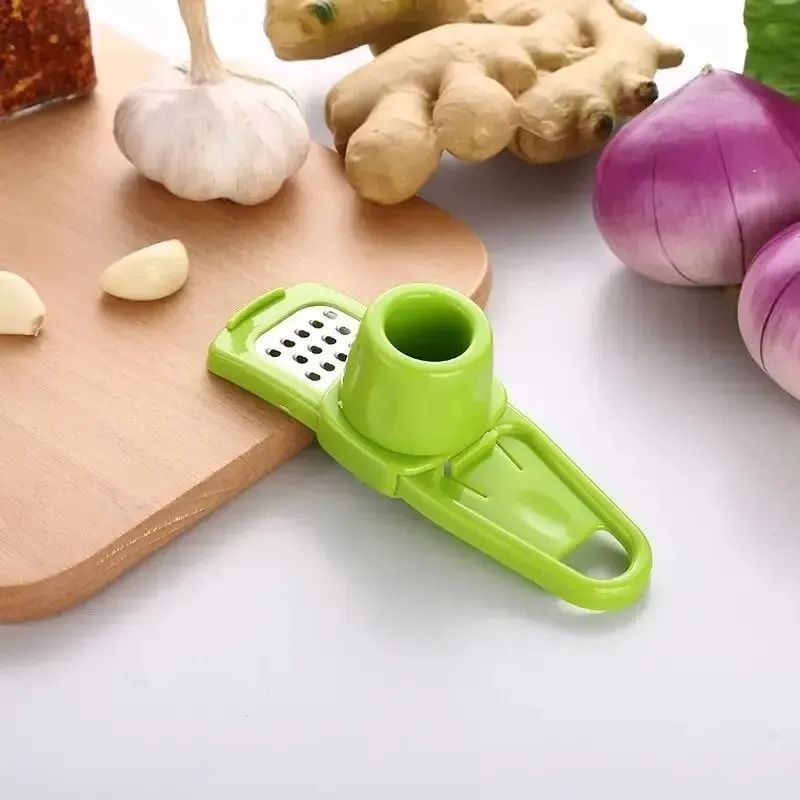 Creative Green Mini Garlic Grinder | Manual Garlic Press & Mashing Gadget