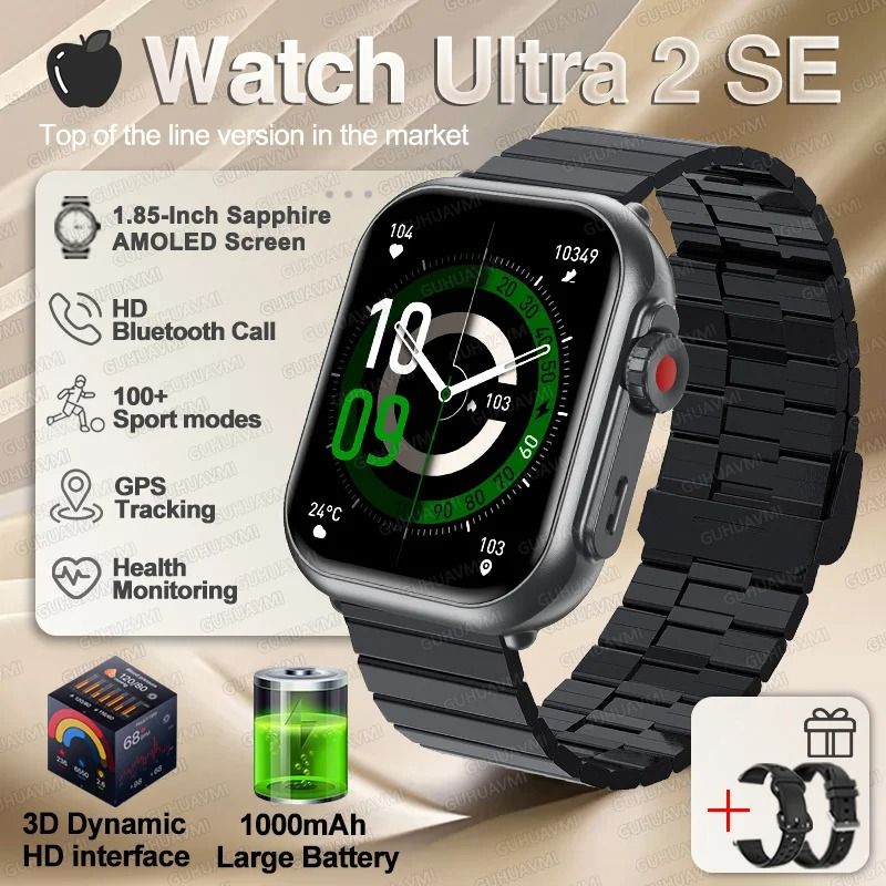 UltraSync AMOLED Smart Watch GPS Bluetooth Call Waterproof Fitness Watch