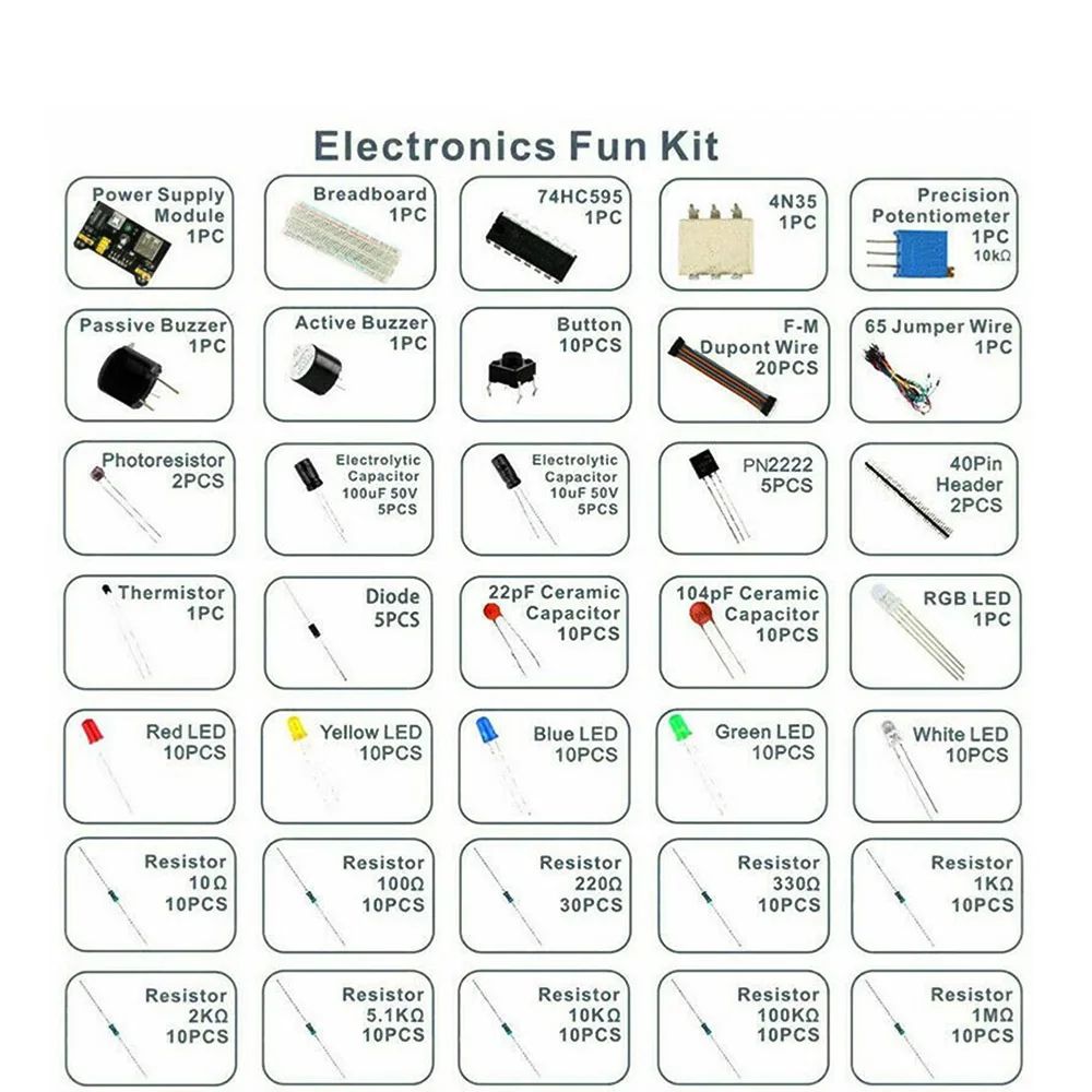 830-Piece Arduino UNO R3 DIY Project Starter Kit