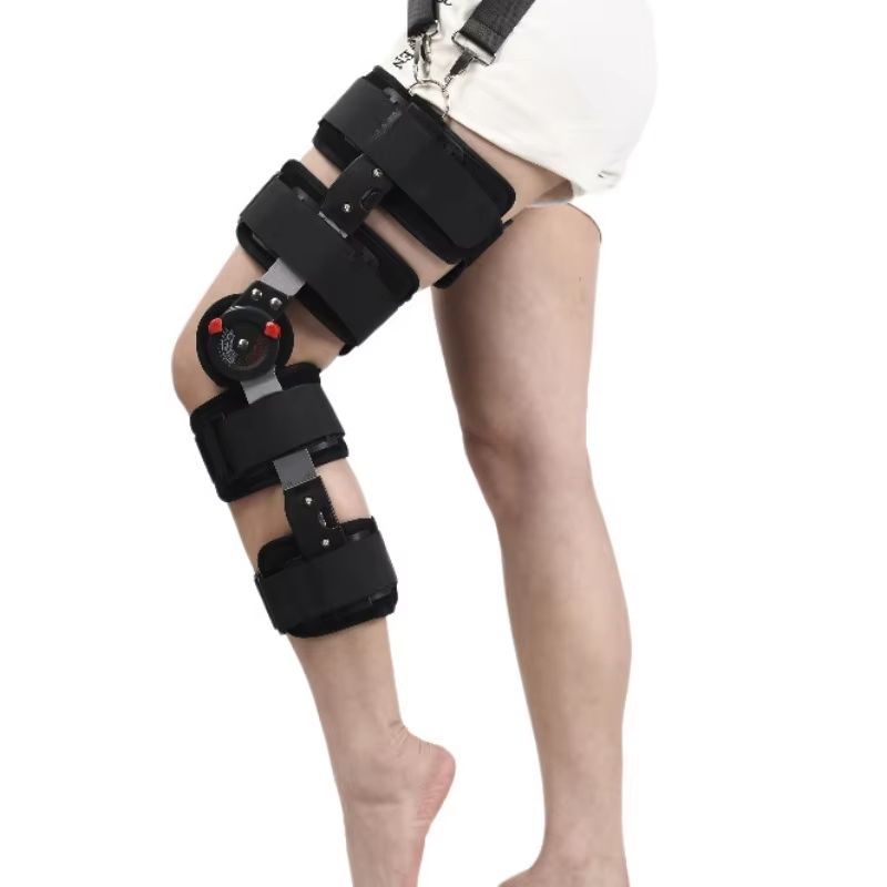 FlexiRecover Adjustable Hinged Knee Brace with Carbon Fiber Support – Post Surgery & Meniscus Recovery