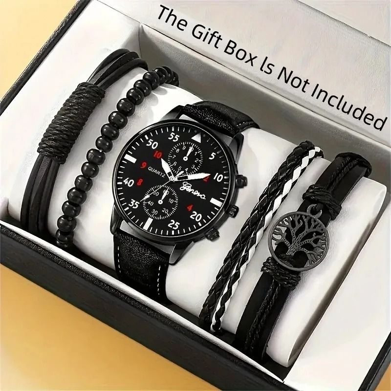 Modern Mens Watch And Bracelet Set