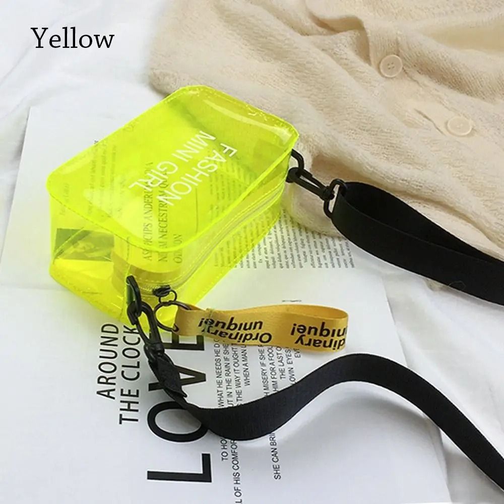 CandyClear Transparent PVC Crossbody Jelly Bag Mini Shoulder Tote