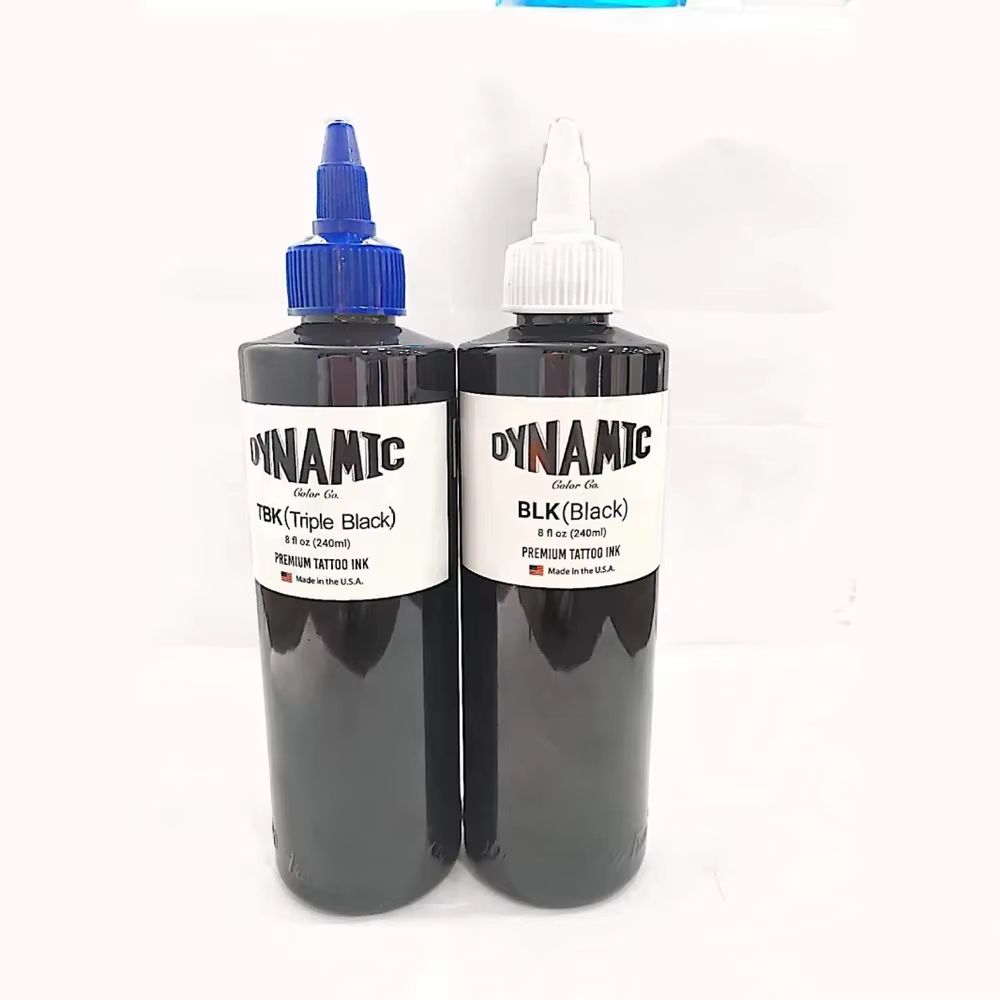 Triple-Black 240 ml High-Pigment Tattoo Ink – Ultimate 8 oz Dark Body Art Pigment