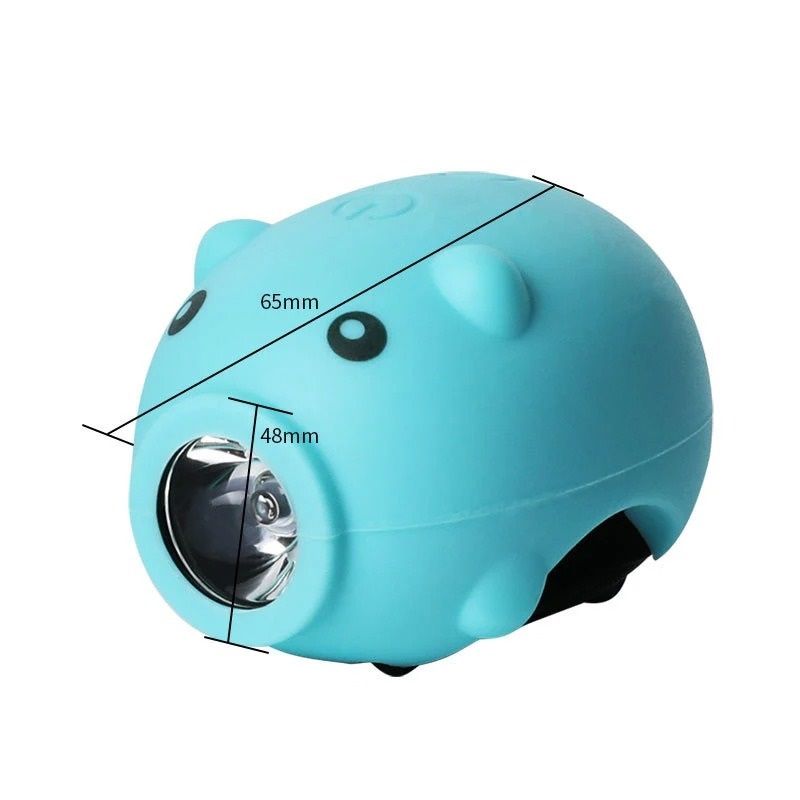 Rechargeable Cute Pig Bicycle Front Light Cartoon Bike Headlight