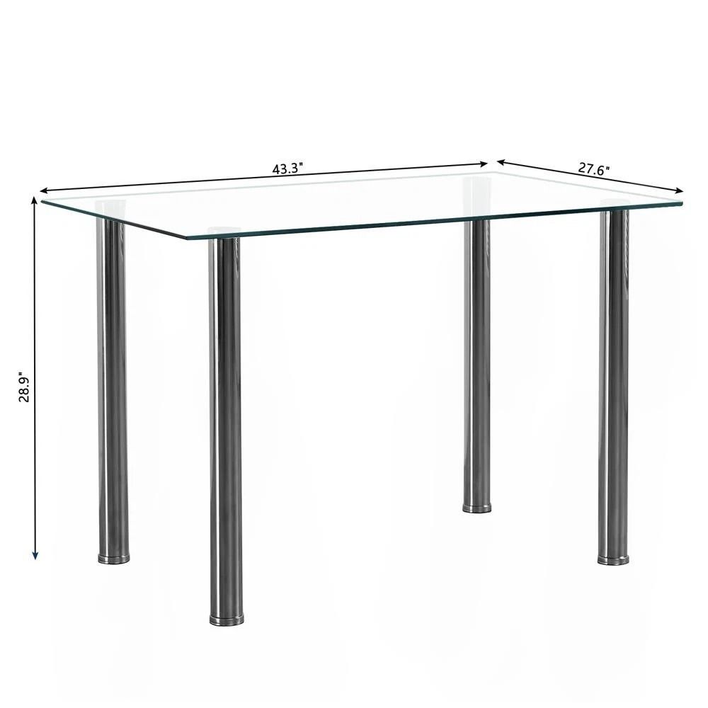 Dining Set with Modern Kitchen Table Set and Leather Dining Chairs