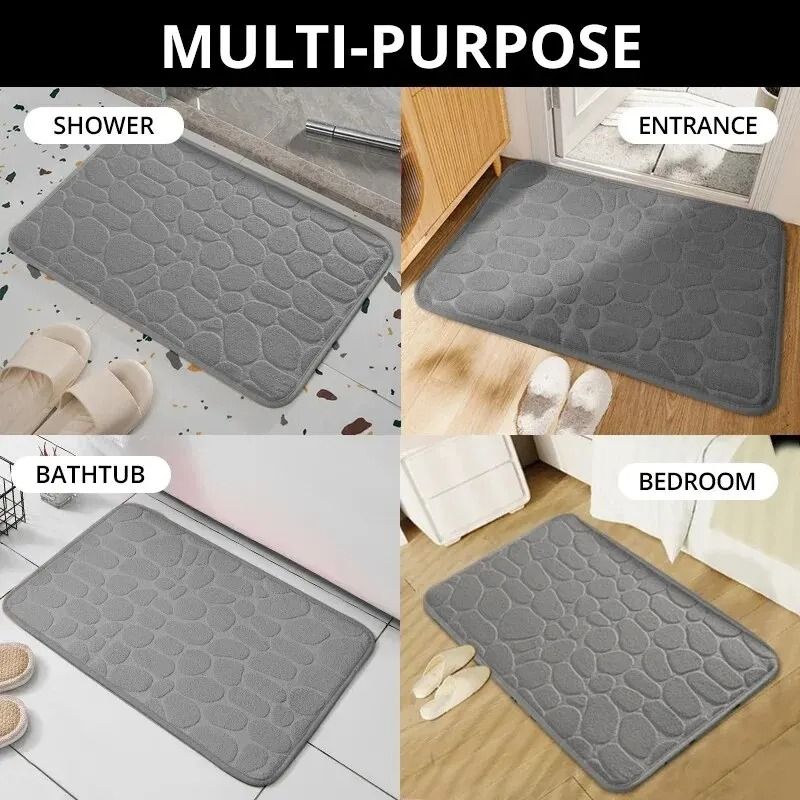 Embossed Memory Foam Pebble Floor Mat