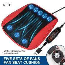 Universal USB-Powered Car Seat Cooling Cushion Ventilated Summer Seat Pad with Fast Blowing Fans