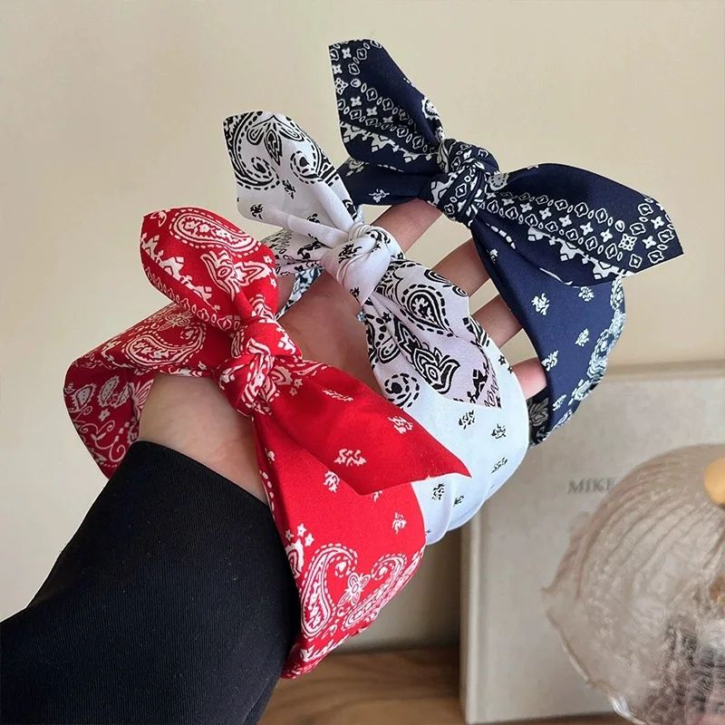 Retro Paisley Wide Fabric Headband – Elegant Boho Headband for Women