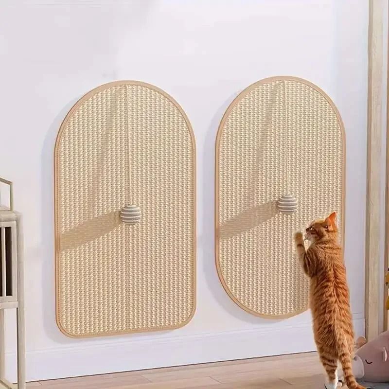 Durable Sisal Cat Scratch Pads – Self-Adhesive Wall & Furniture Protector