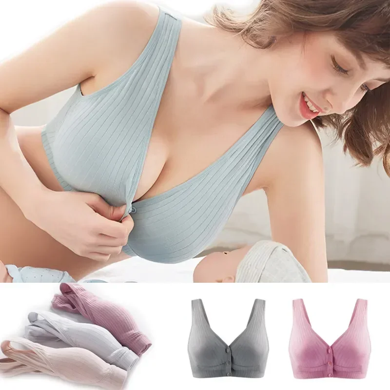 Cotton Maternity Nursing Bras, Pregnant Breastfeeding Bra, Pregnancy Women Underwear, Soft Cotton Breast Feeding Bra