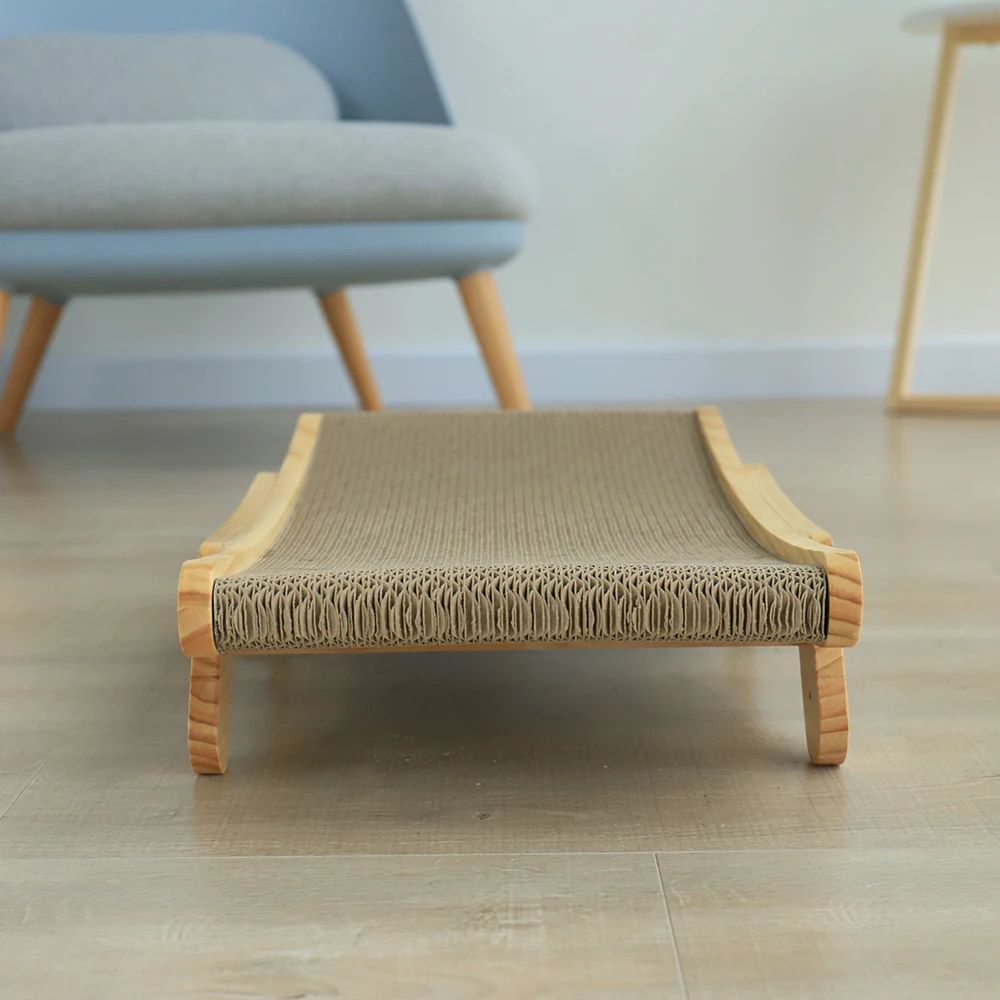 Wooden 3 in 1 Cat Scratcher Bed