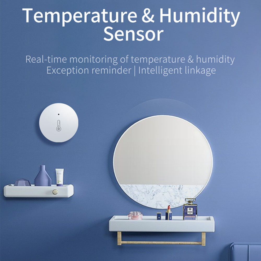 Haozee Smart Temperature & Humidity Sensor, Indoor Thermometer Monitor Compatible with Home Assistant
