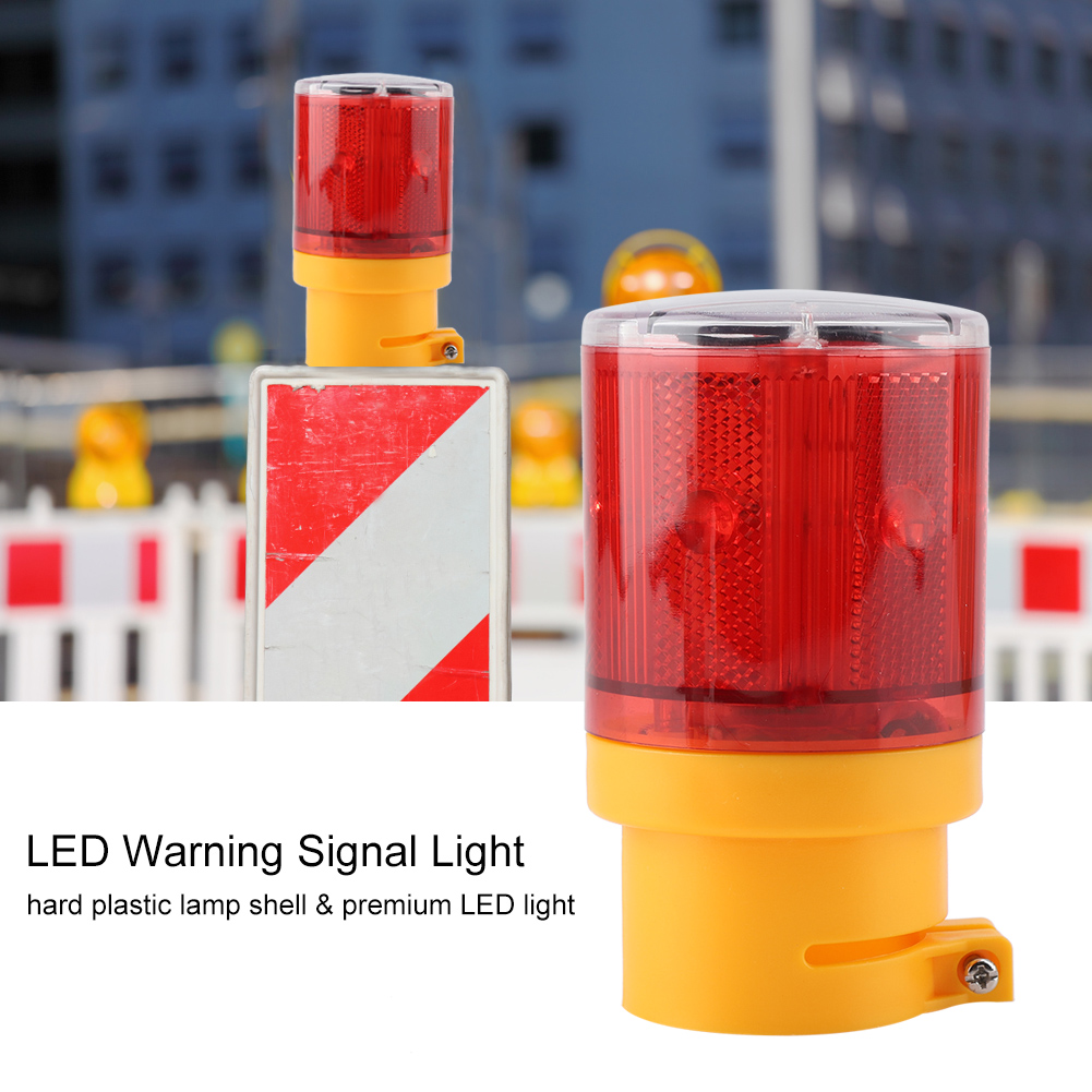 Flashing LED Warning Light Solar Power Alarm, Emergency Strobe Lamp LED Security Beacon for Outdoors