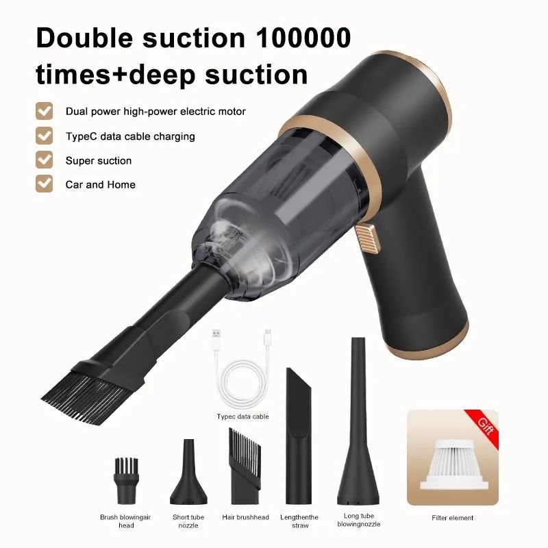2-in-1 Car Vacuum Blower Portable Cordless High Power Handheld Cleaning Machine