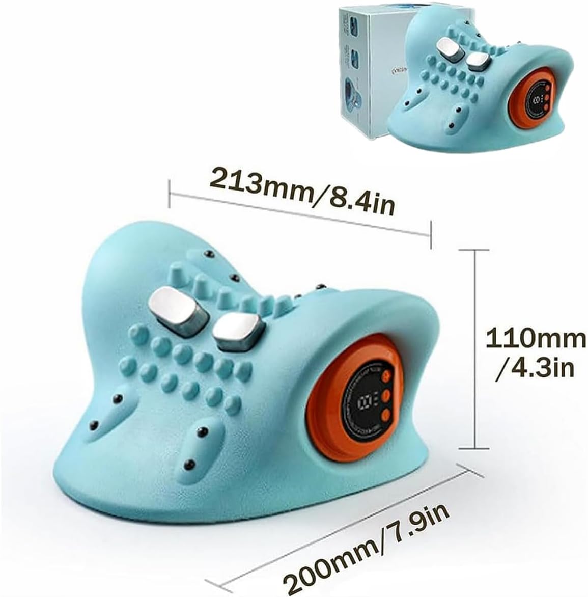 Electric Neck Massager with Airbag Traction and Infrared Heat