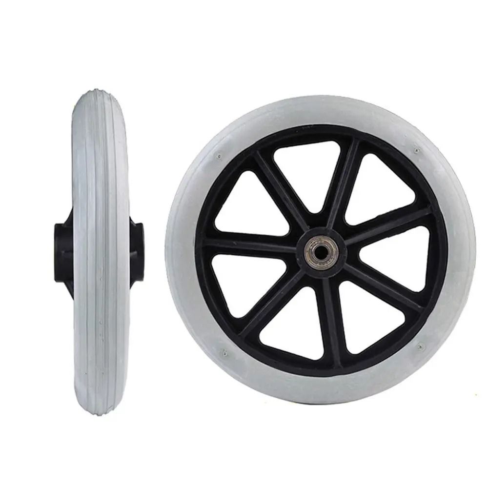 Heavy Duty Wheelchair Front Caster Wheel Solid Tire Replacement 6 7 8 Inch
