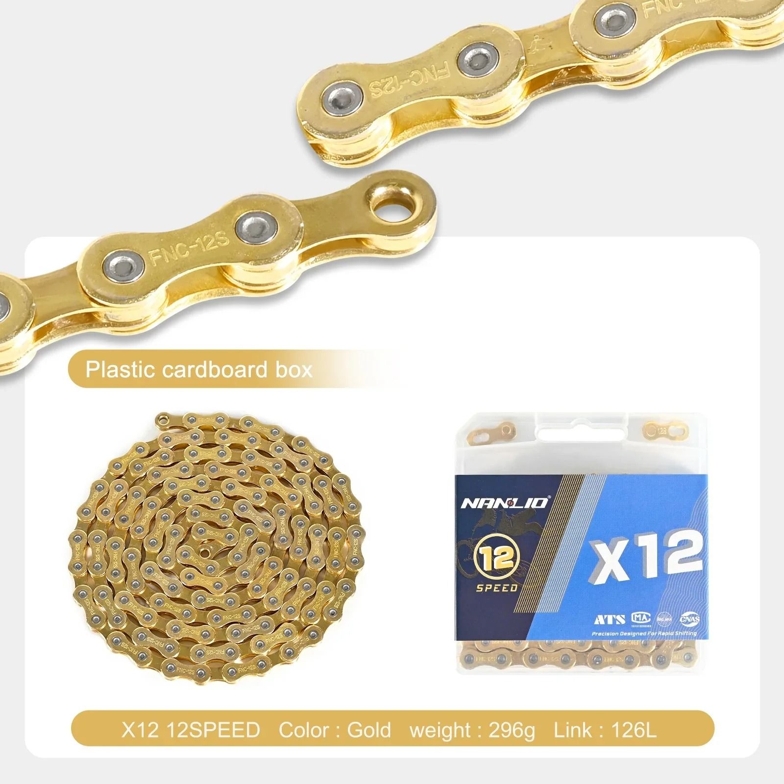 Nanlio Bike Chain X8 X9 X10 X11 X12 Variable Speed 116L 126L