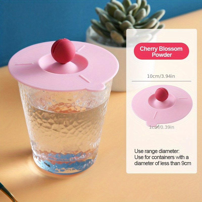 Round Heat-Resistant Lid Cover Non-toxic Silicone Universal Cup Lid with Spoon Holder