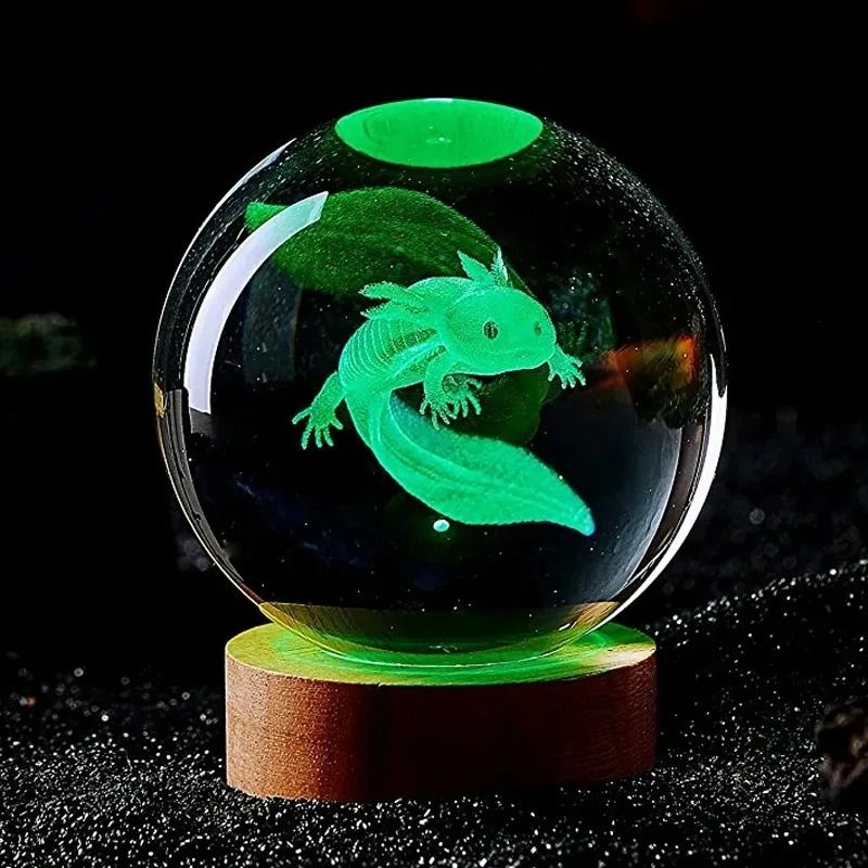 3D Laser Engraved Crystal Ball Night Light