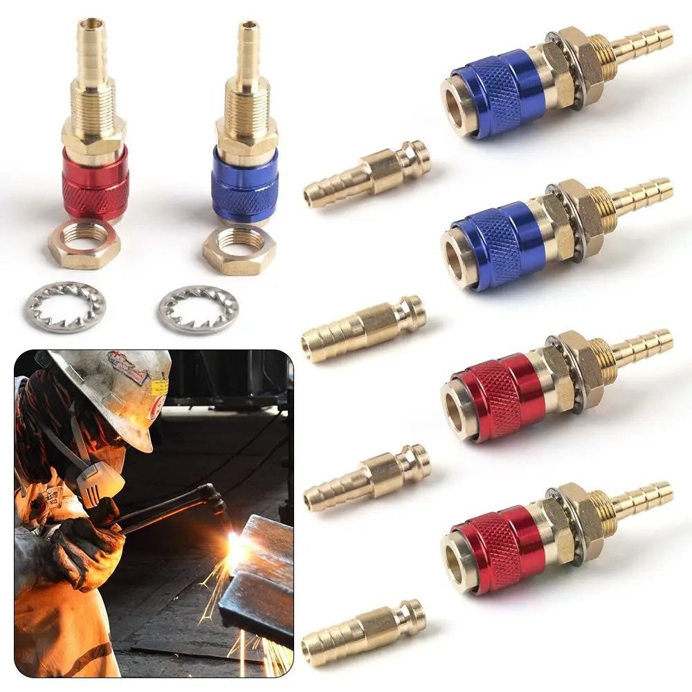 Water-Cooled Welding Gallery | High-Fidelity M6/M8 Quick Connector & Technical Fitting Logic