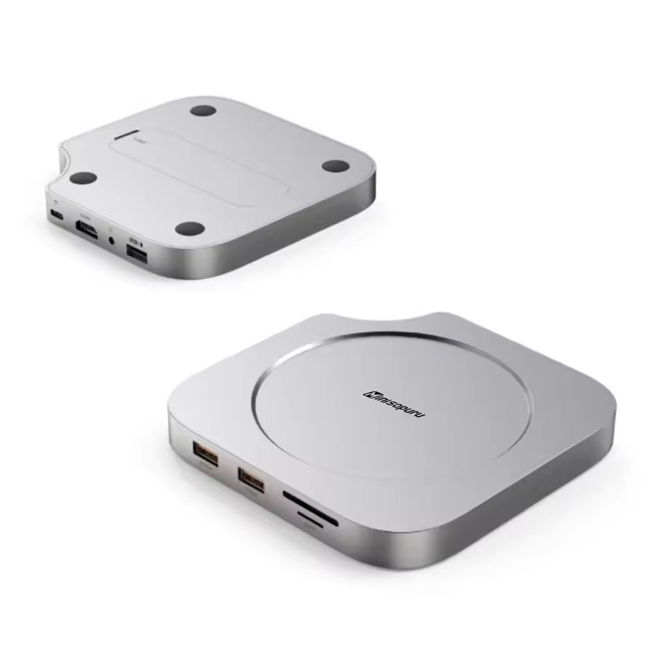 Mac Mini Dock Stand with SSD Enclosure and USB C Hub for Mac Mini M4